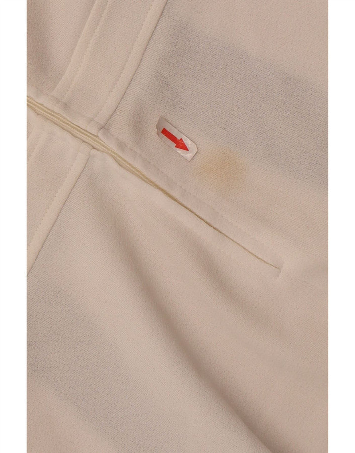 Vintage ærmeløs bluse til kvinder IT 46 Stor hvid farveblok