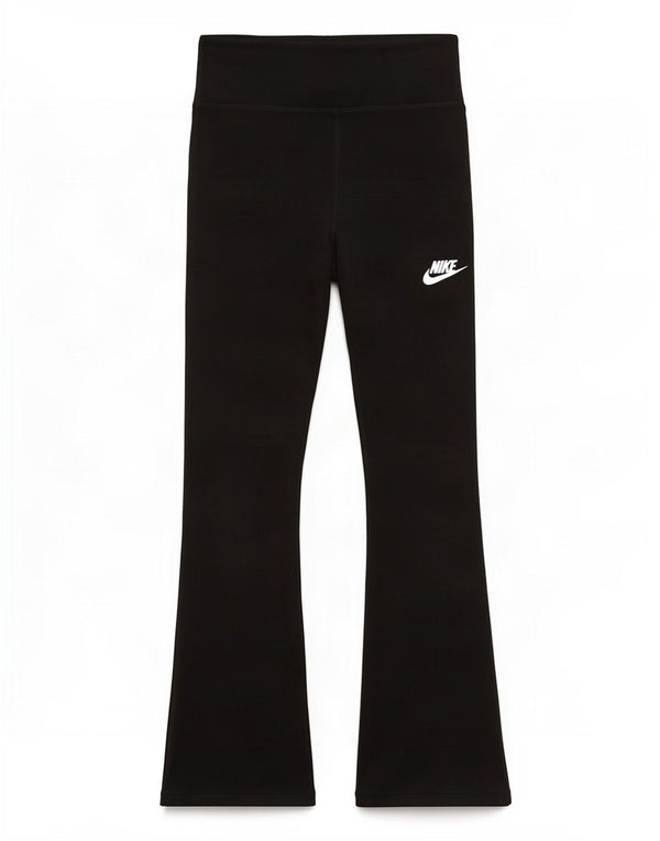 Nike Girls Flare Leggings 10-11 Years Medium Black Cotton