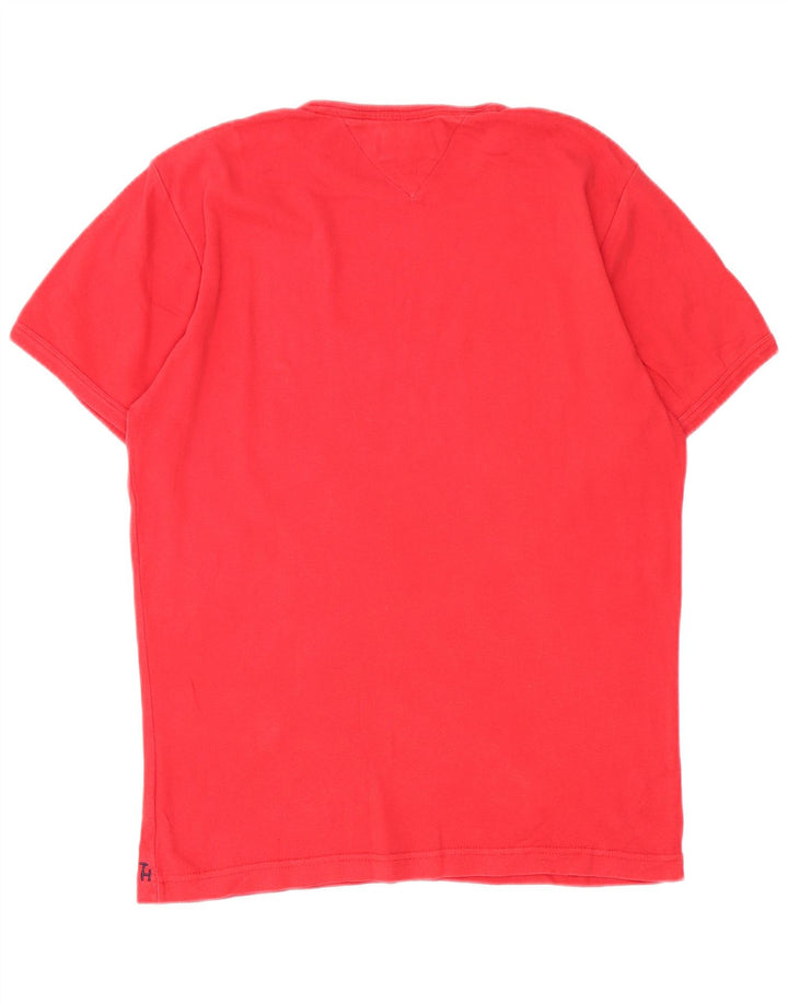 Tommy Hilfiger Herre T-Shirt Top Stor Rød