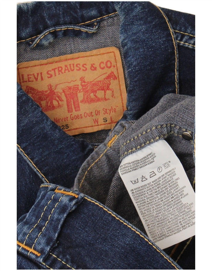 Levi's Womens Crop denimjakke UK 10 Small Blue Cotton