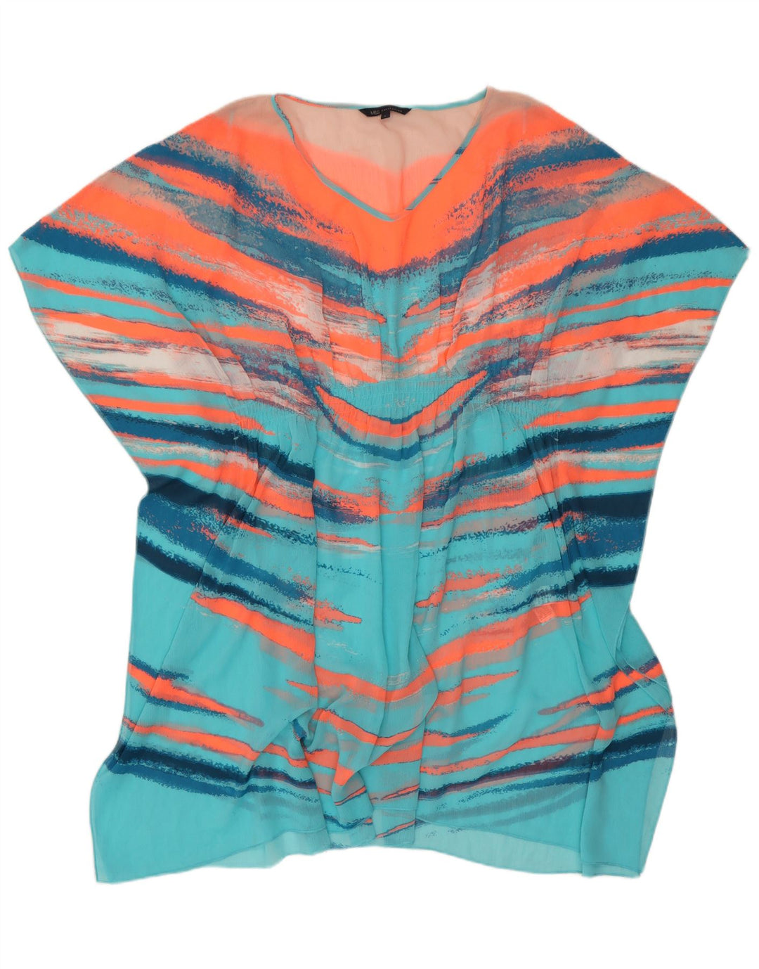 Marks & Spencer Dame Kaftan Kjole UK 16 Stor Flerfarvet Stribet