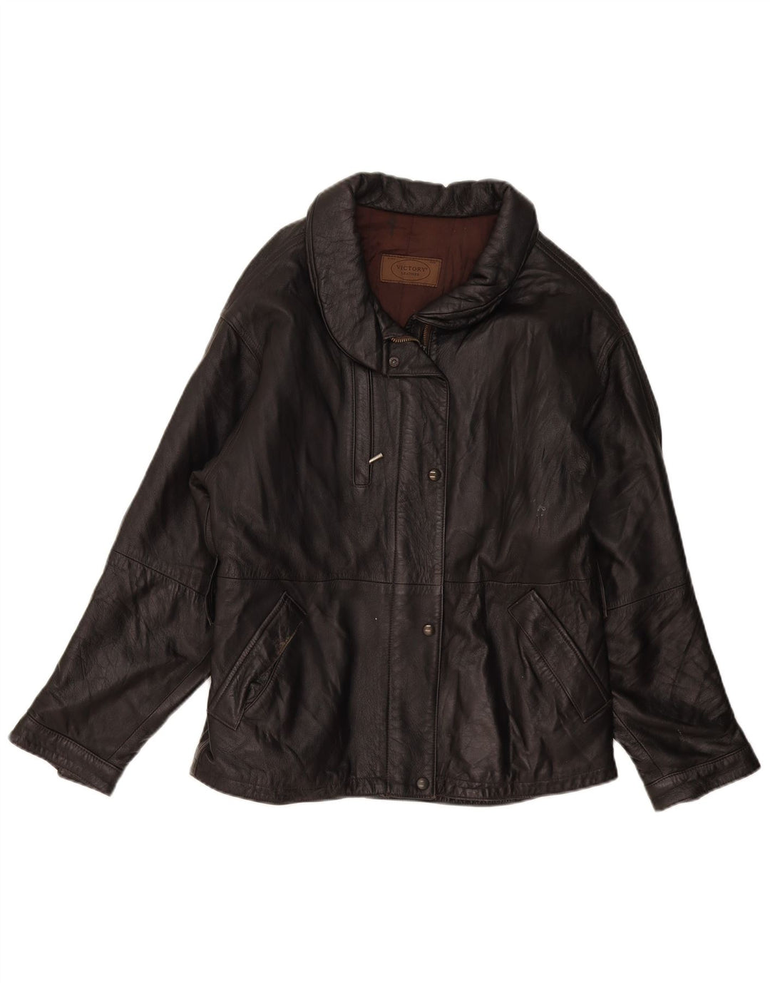 Victory Dame Læderjakke IT 44 Medium Sort Læder
