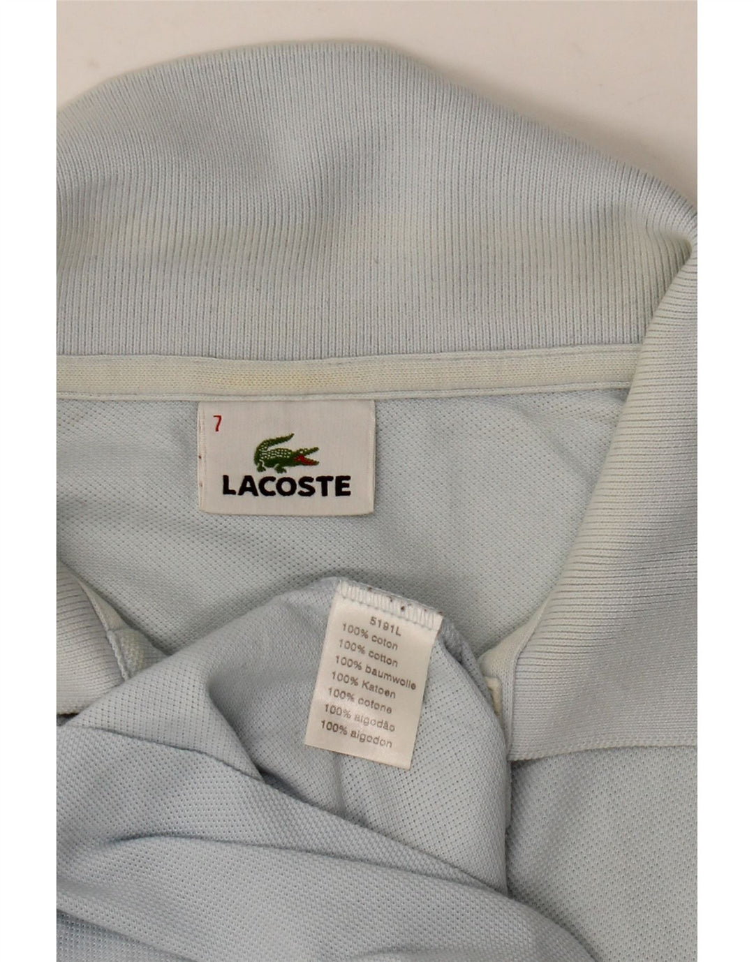 Lacoste Herre Polo Shirt Str. 7 2XL Blå Bomuld