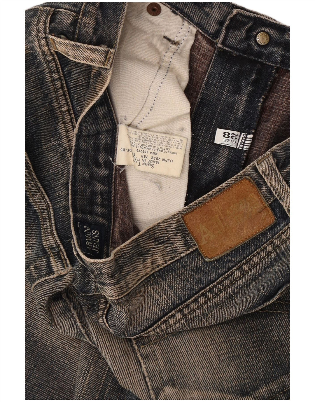 Armani løse jeans til kvinder W28 L30 blå bomuld