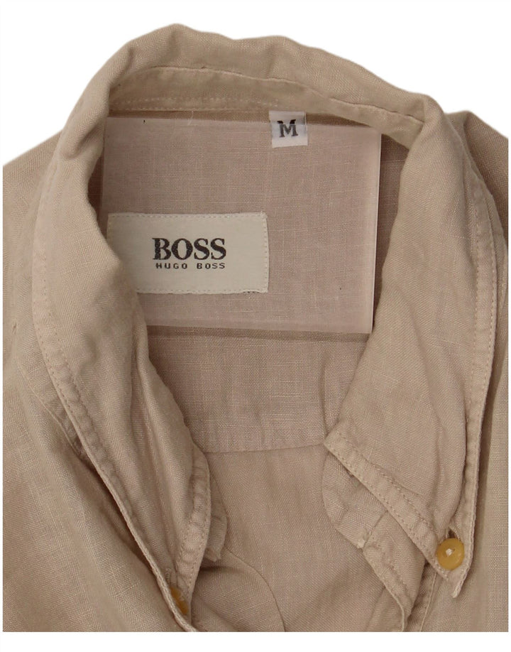 HUGO BOSS Mens Shirt Medium Beige