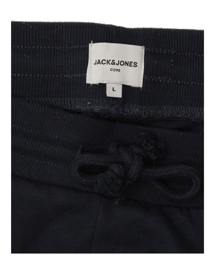 JACK & JONES Mens Tracksuit Trousers Joggers Large  Navy Blue Vintage Jack & Jones and Second-Hand Jack & Jones from Messina Hembry 