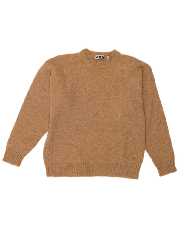 Fila Herre trøje med rund hals IT 50 Medium Brun Flecked Wool