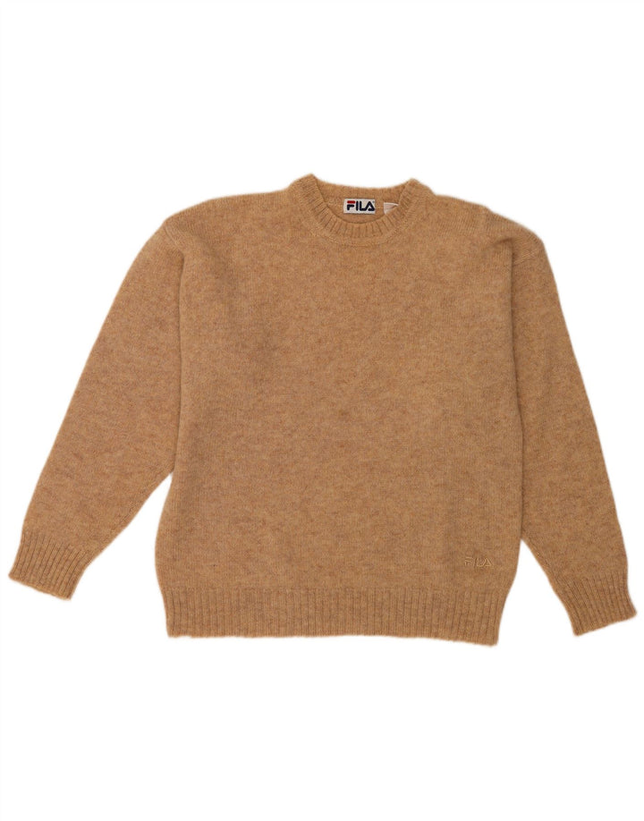 Fila Herre trøje med rund hals IT 50 Medium Brun Flecked Wool