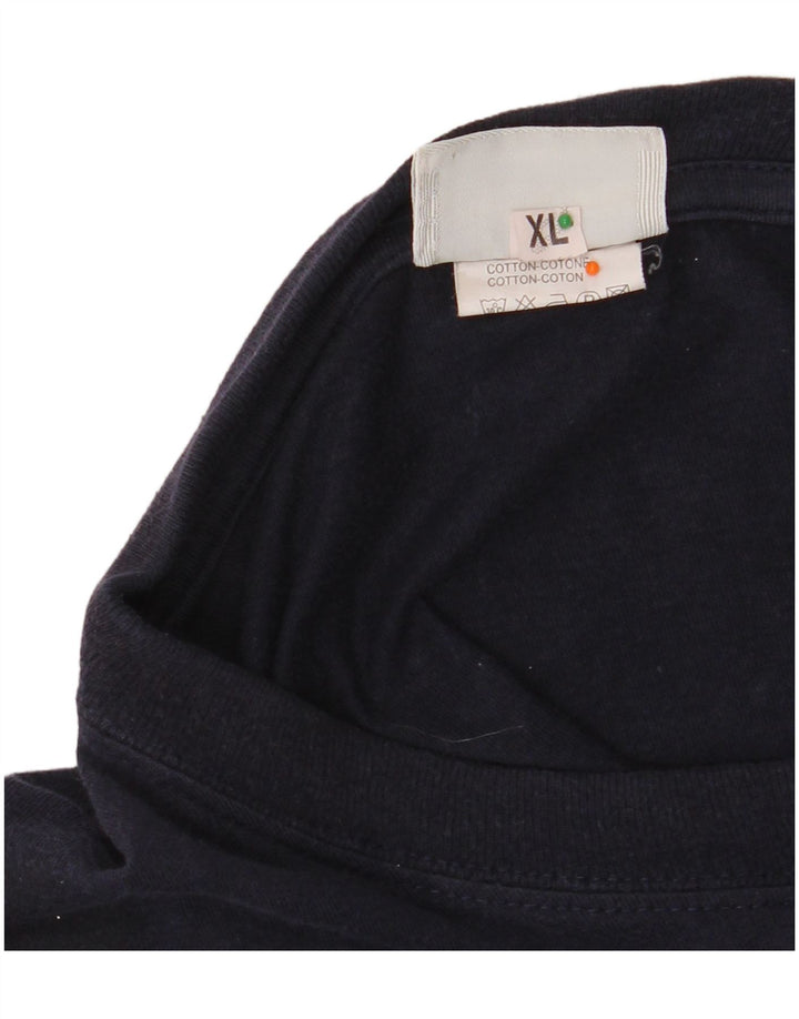 ASICS T-shirt top til mænd XL marineblå bomuld