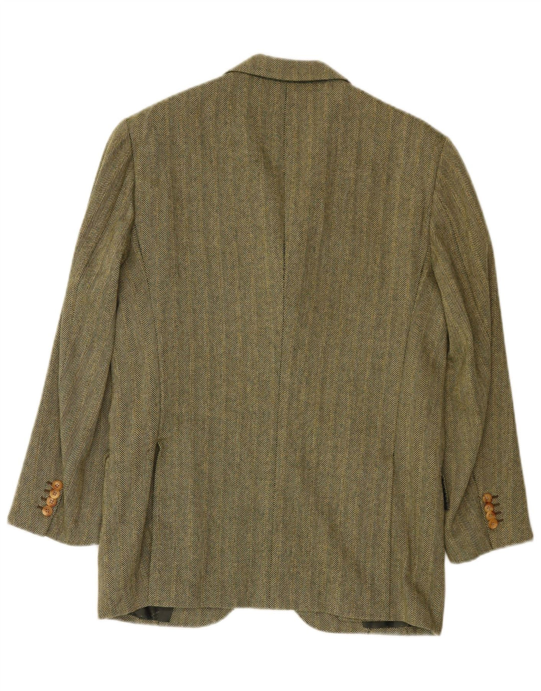 Kiton Herre Napoli 3 Button Blazer Jacket UK 38 Medium Green Herringbone