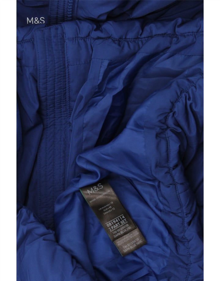 Marks & Spencer, polstret jakke til kvinder, UK 16 Stor marineblå polyester