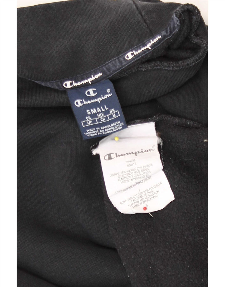 Champion Womens Oversized Sweatshirt Jumper UK 10 Small Black Bomuld