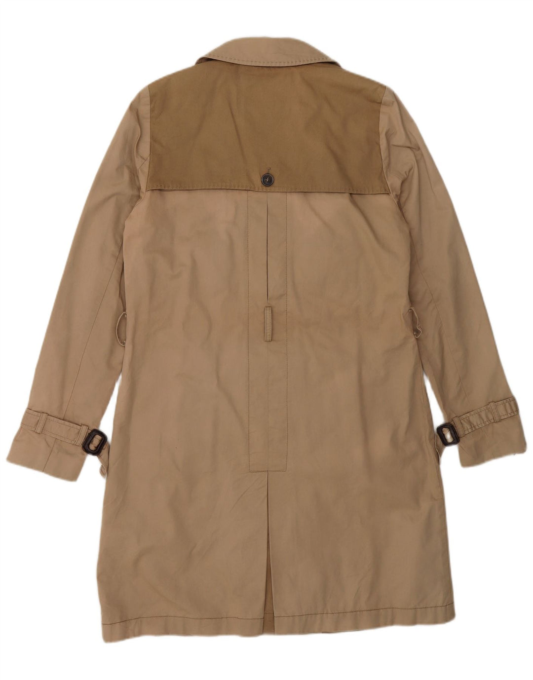ZARA dobbeltradet trenchcoat til kvinder UK 14 Medium Beige Colourblock