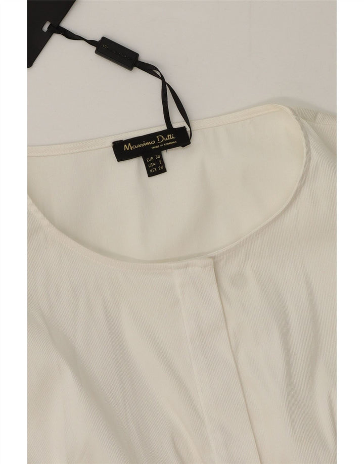 Massimo Dutti Dameskjorte EU 34 2XS Hvid Bomuld