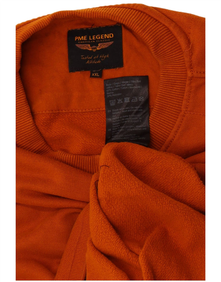 Pme Legend Herre Sweatshirt Jumper 2XL Orange Bomuld