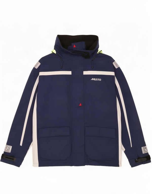 Musto Dame Hætte Oversized Skijakke UK 16 Large Navy Blue Colourblock