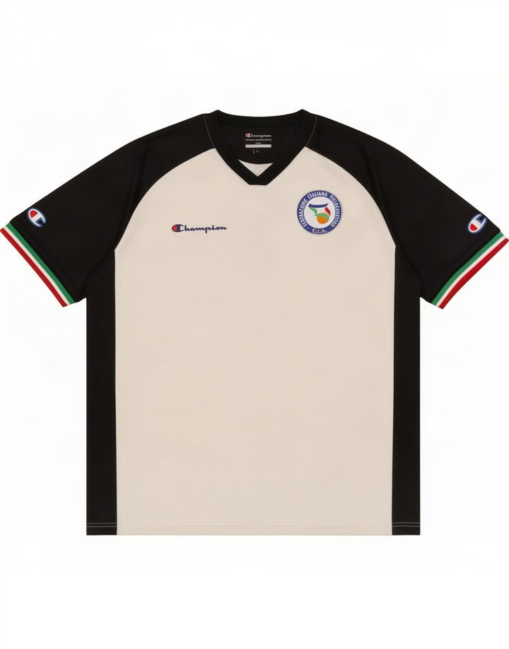Champion Herre T-shirt Top Large White Colourblock