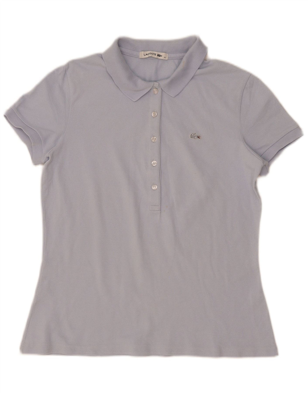 Lacoste Dame Polo Shirt Størrelse 40 Medium Blå Bomuld
