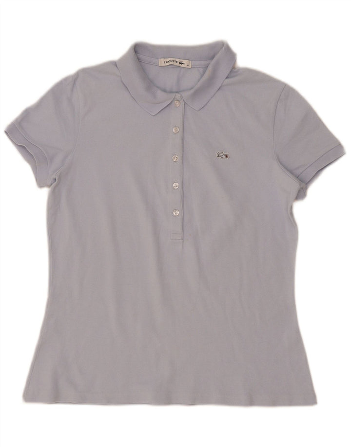 Lacoste Dame Polo Shirt Størrelse 40 Medium Blå Bomuld