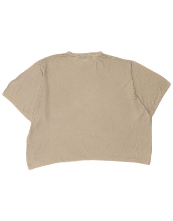 ZARA Oversized T-Shirt Top UK 10 Small Off White