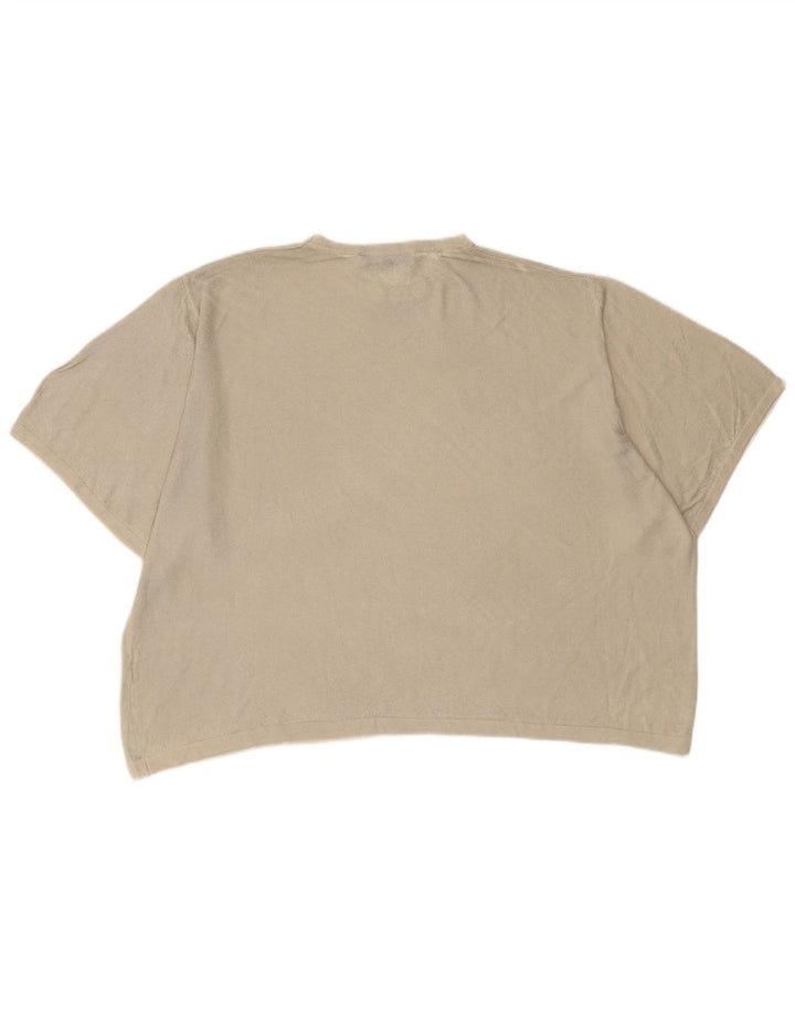 ZARA Oversized T-Shirt Top UK 10 Small Off White