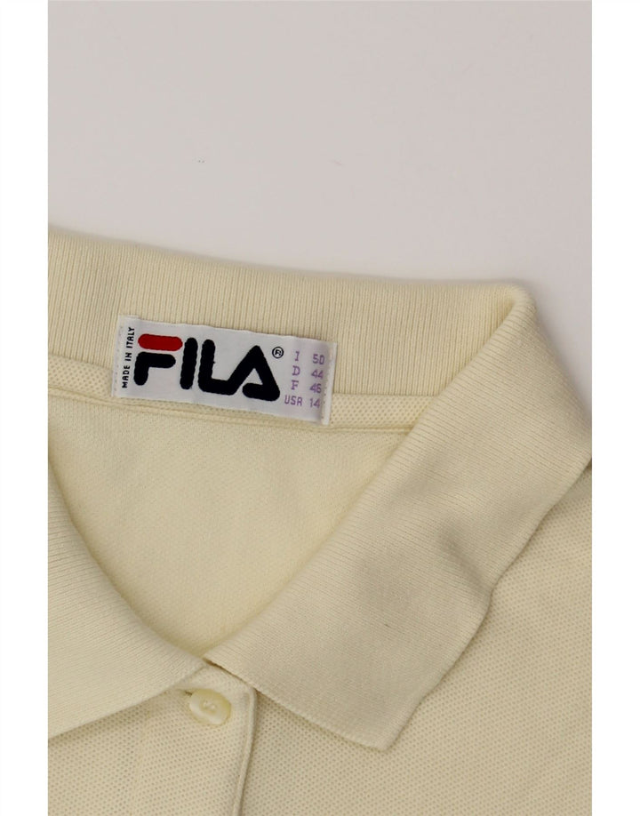 FILA Womens Crop Polo Shirt IT 50 XL Off White Vintage Fila and Second-Hand Fila from Messina Hembry 