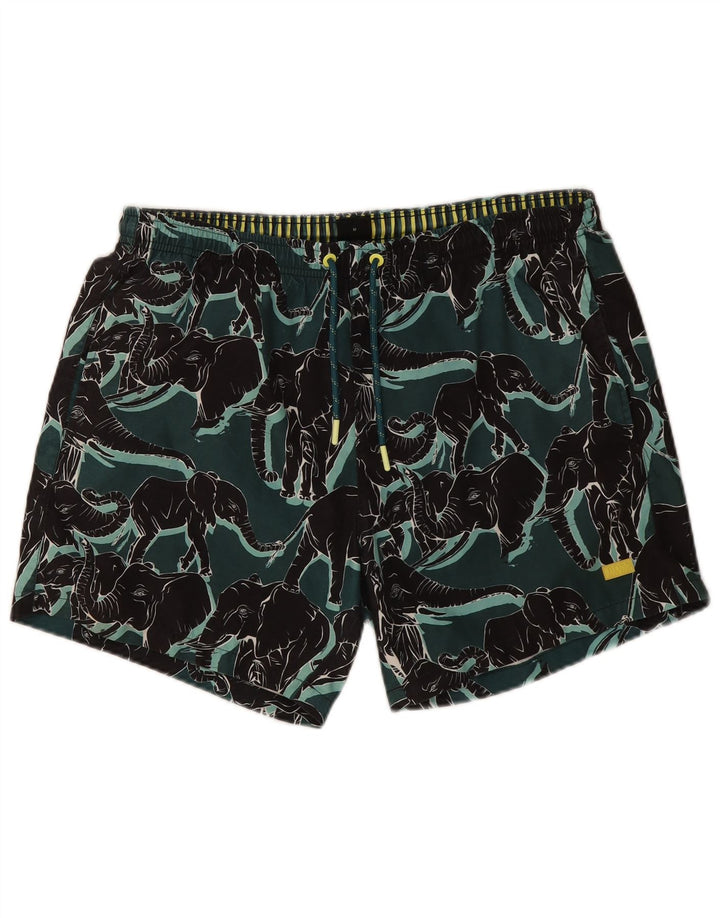 Hugo Boss Badeshorts til mænd Medium Green Animal Print