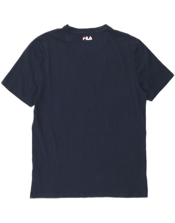Fila Herre Grafisk T-Shirt Top Medium Navy Blue