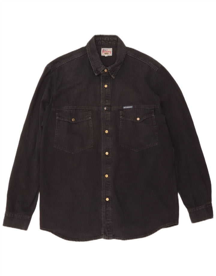 Roy Rogers Herre Denim Shirt XL Sort
