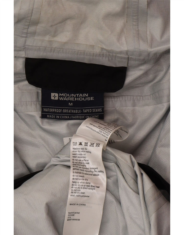 Mountain Warehouse Regnjakke med hætte til mænd UK 38 Medium Sort Polyester