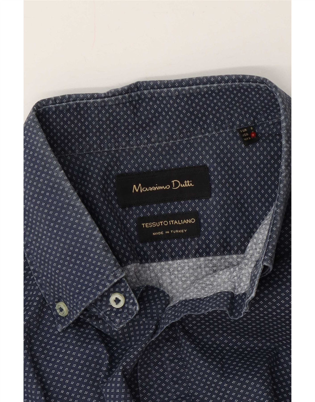 Massimo Dutti Herreskjorte Small Navy Blue Spotted