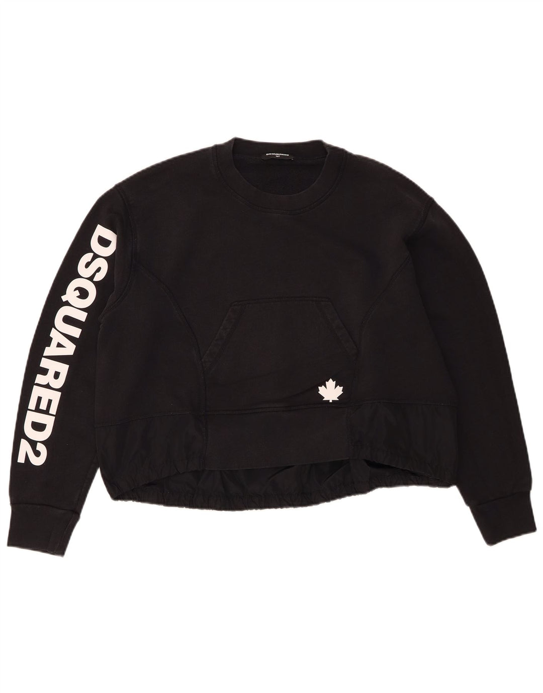 Dsquared2 piger Oversized grafisk beskæring sweatshirt trøje 15-16 år sort