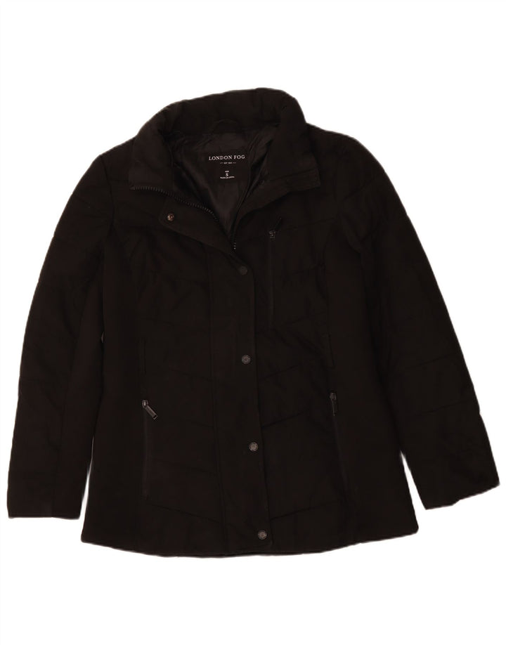 LONDON FOG Dame Oversized polstret jakke UK 10 Small Black Polyester
