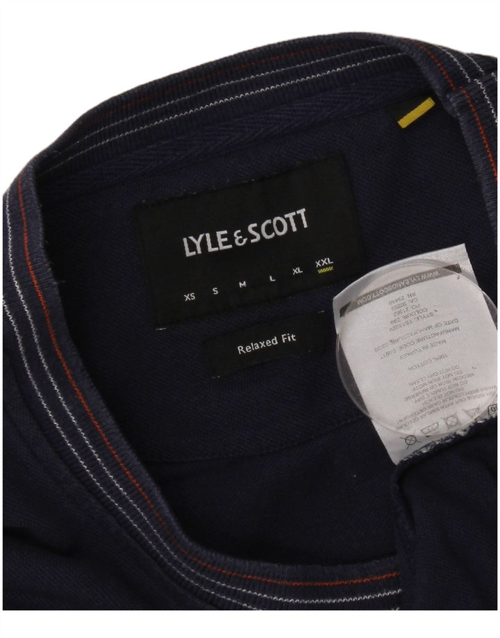 Lyle & Scott herre T-shirt top 2XL marineblå bomuld