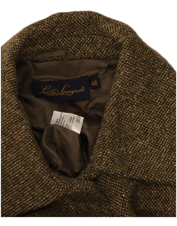 Luisa Spagnoli Dame Blazer Jacket IT 48 XL Khaki Flecked