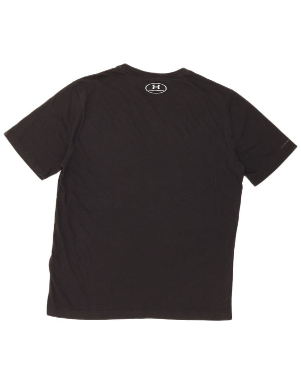 Under Armour Herre Heat Gear T-Shirt Top Medium Sort Bomuld