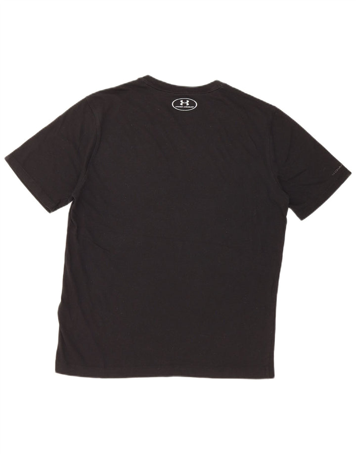 Under Armour Herre Heat Gear T-Shirt Top Medium Sort Bomuld