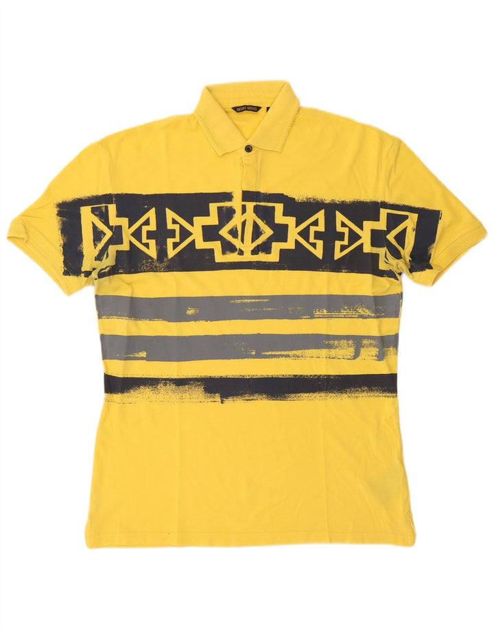 Antony Morato Herre poloshirt Stor gul geometrisk bomuld