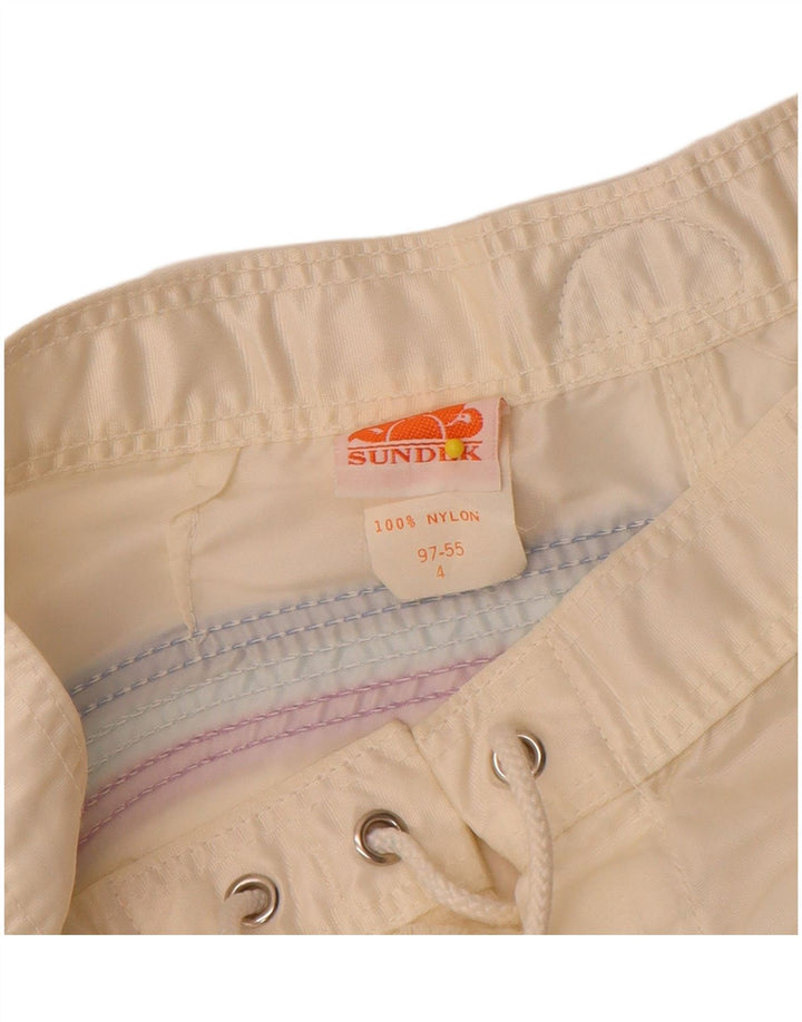 Sundek Svømmeshorts til kvinder US 4 Small White Colourblock Nylon
