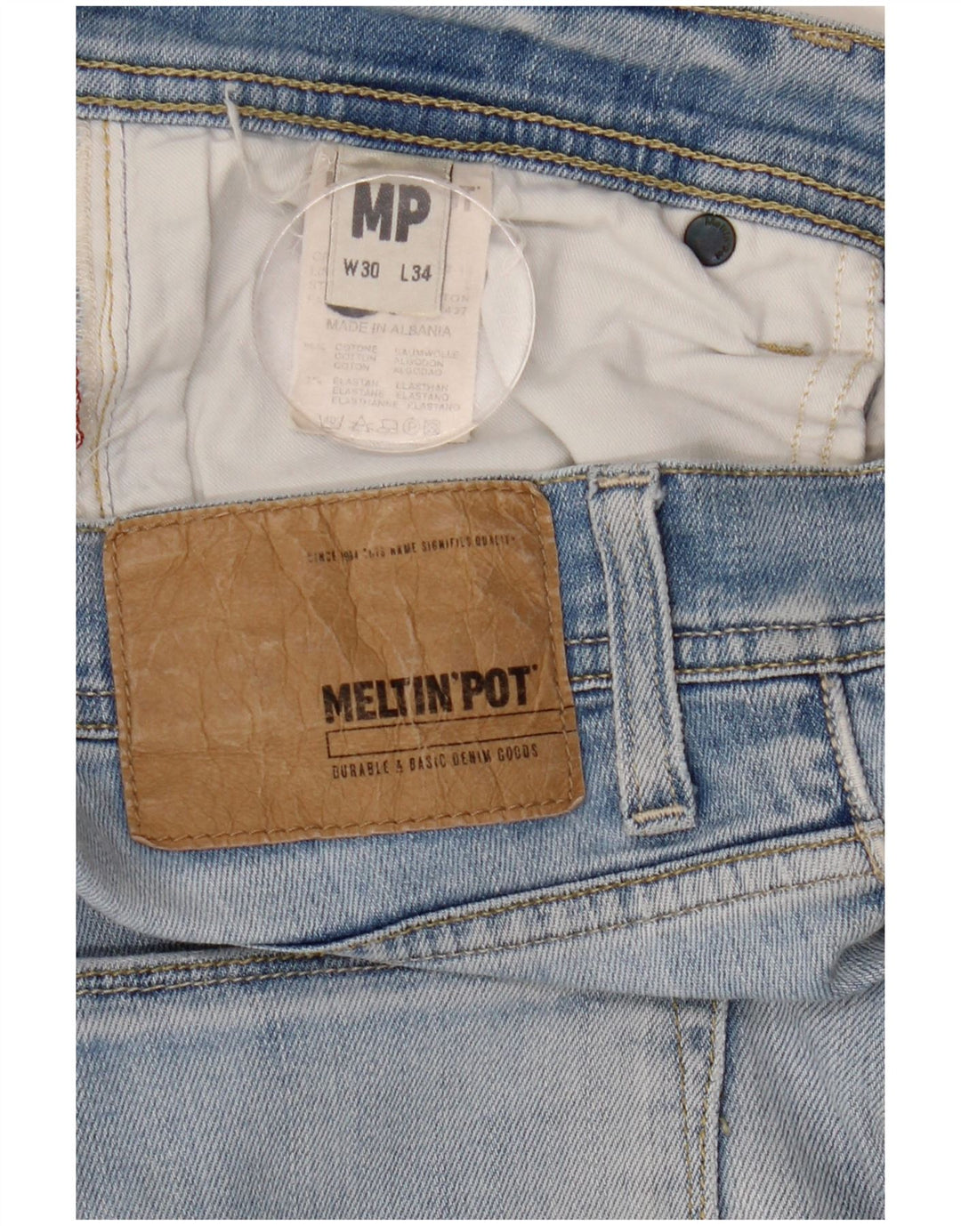 Meltin' Pot Dame Slim Jeans W30 L34 Blå Bomuld