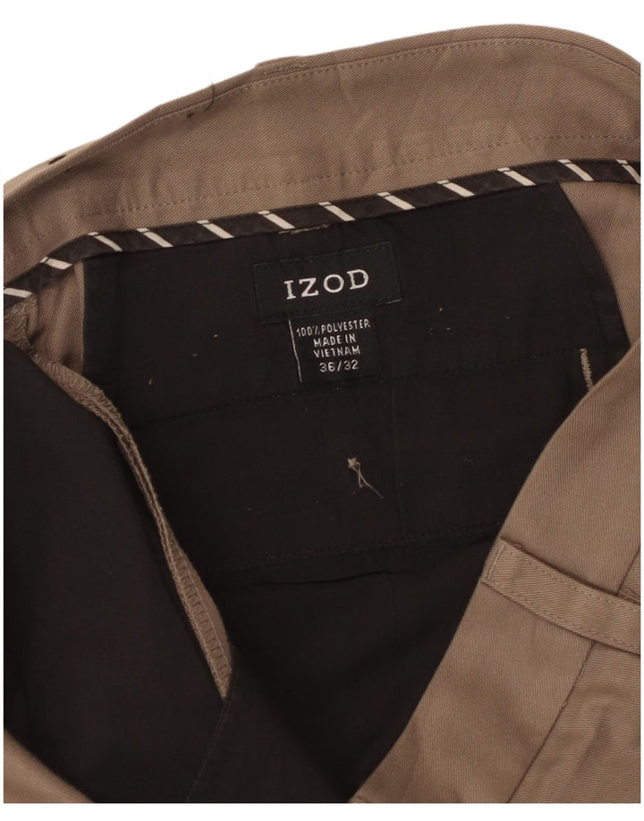 Izod Herre Pegged Suit Bukser W36 L32 Beige Polyester