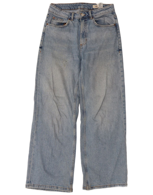 Marks & Spencer Dame Jeans med brede ben UK 10 Small W30 L28 Blå Bomuld