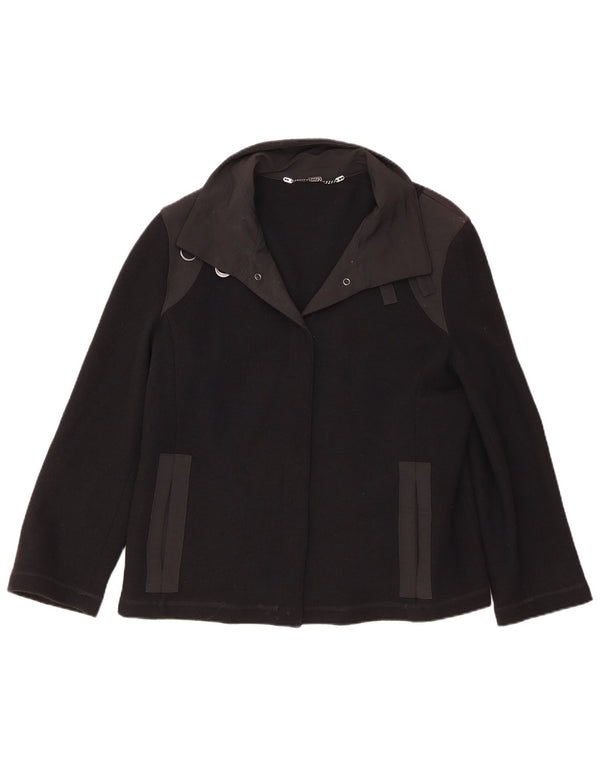 Krizia Womens Bomber Jacket UK 19 XL Sort Uld