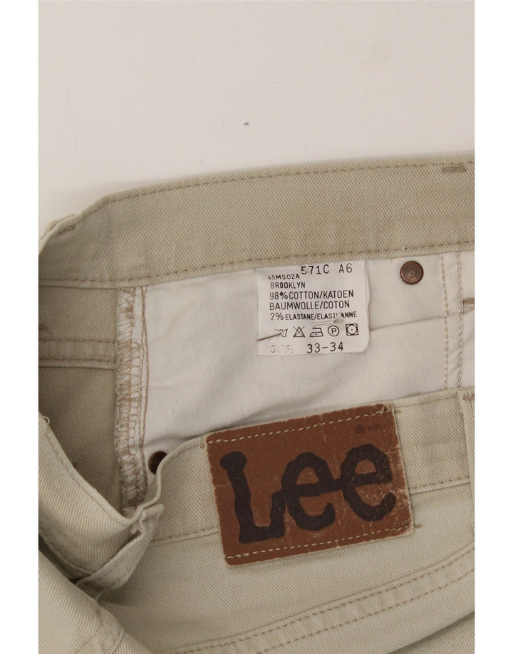 LEE Mens Brooklyn Straight Jeans W33 L31 Grey Cotton Vintage Lee and Second-Hand Lee from Messina Hembry 