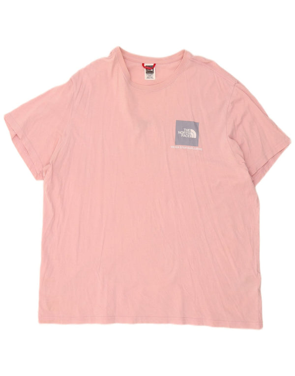 The North Face Herre T-Shirt Top XL Pink Bomuld