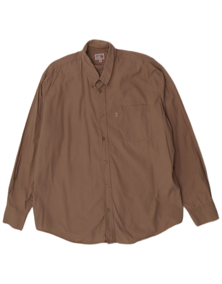 Levi's herreskjorte XL brun bomuld