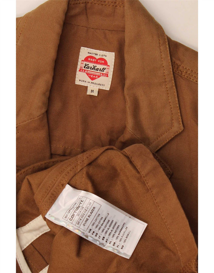 Carhartt Herre 3-knaps blazerjakke UK 38 medium brun bomuld