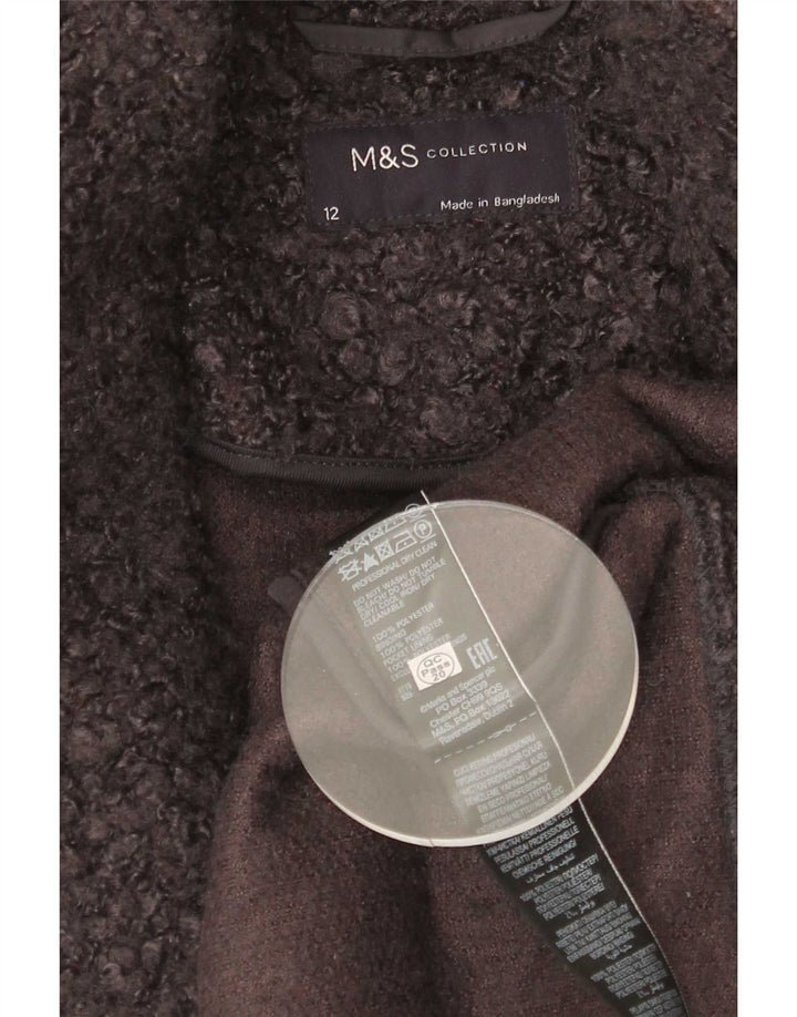 Marks & Spencer Dameoverfrakke UK 12 Medium Grey Polyester