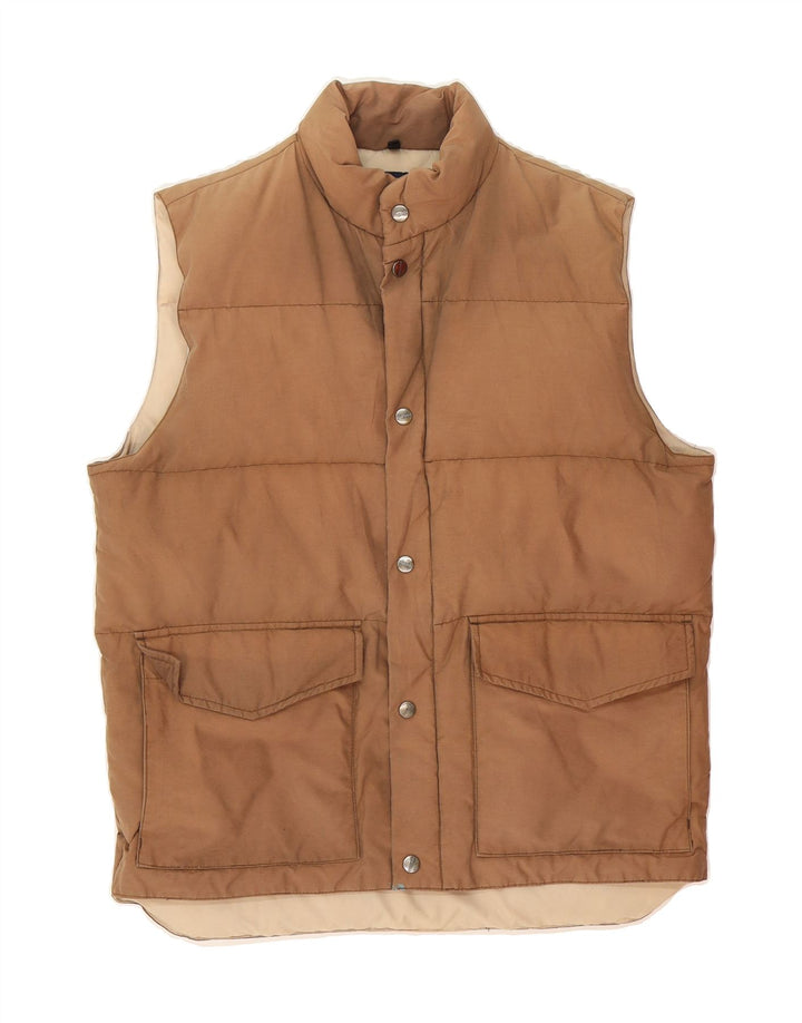WOOLRICH Mens Padded Gilet UK 38 Medium Brown Cotton Vintage Woolrich and Second-Hand Woolrich from Messina Hembry 