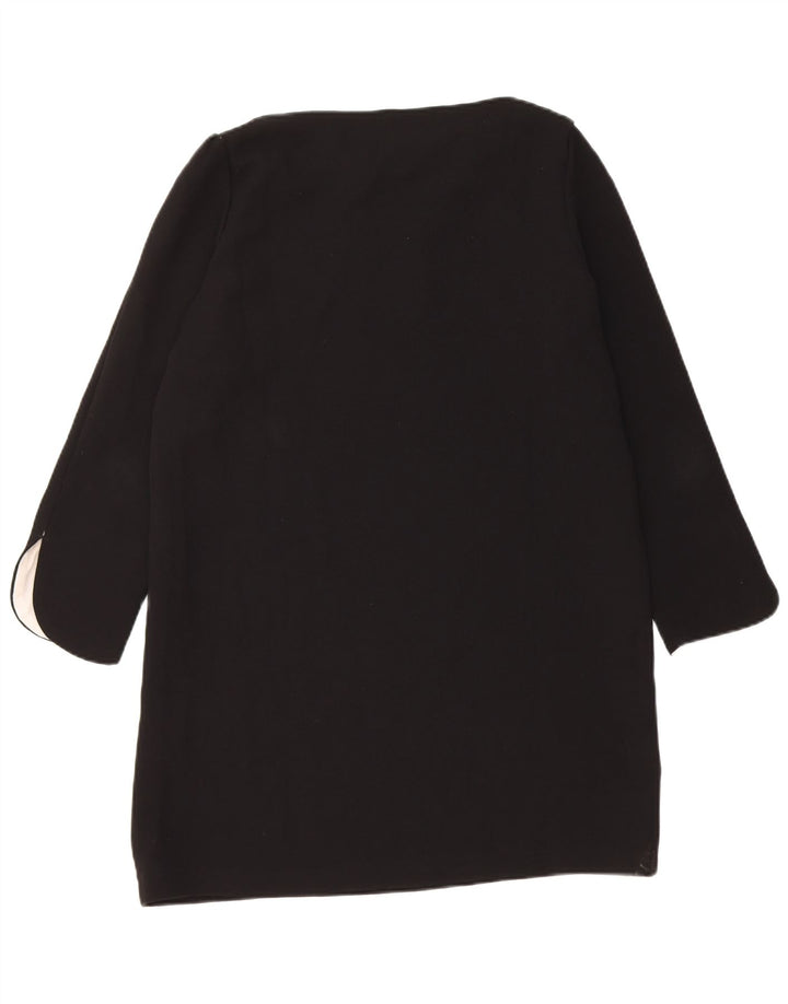 Zara Langærmet Tunikakjole til kvinder UK 12 Medium Sort Polyester